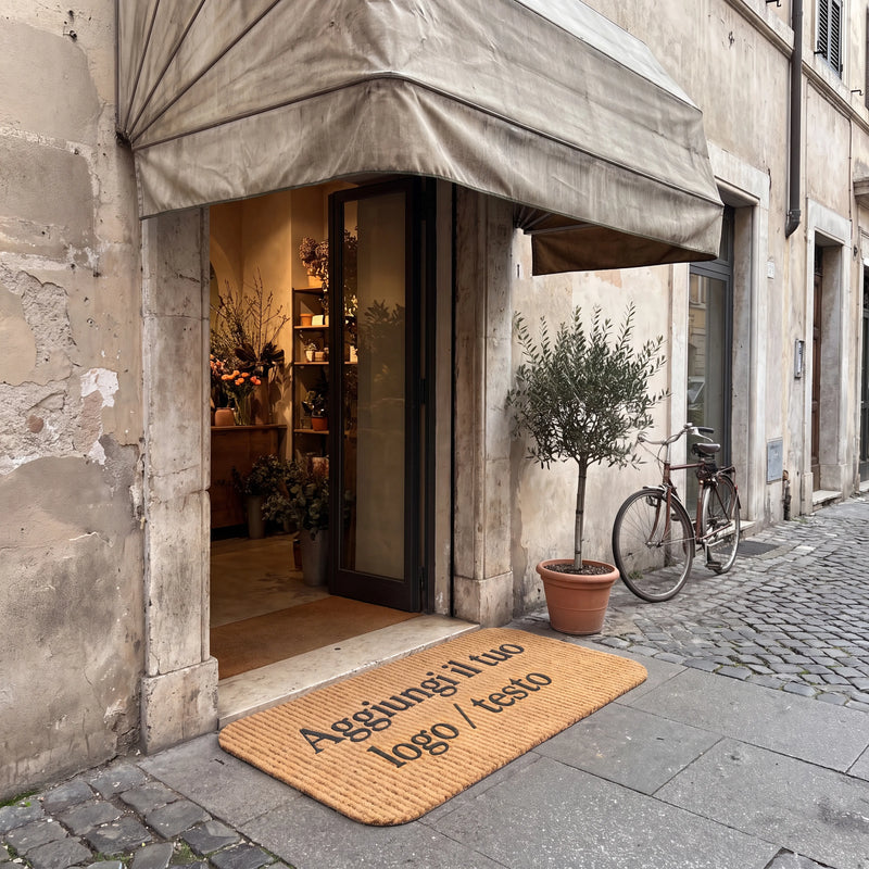 Tappeto Con Logo Personalizzato  Intarsio per Interno /  Esterno per Ristoranti, Bar,  Negozi, Dimensione Personalizzata