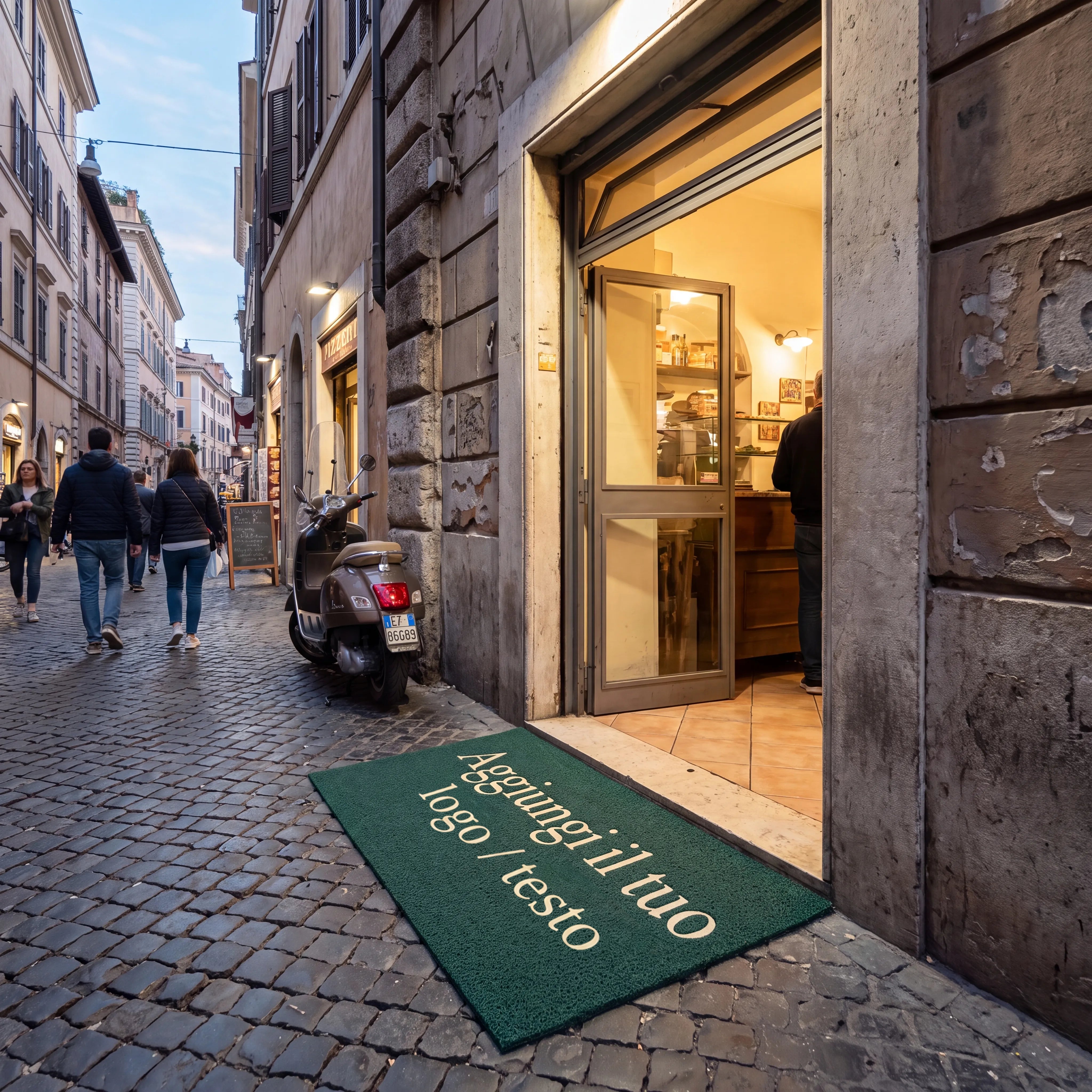 Tappeto Con Logo Personalizzato  Intarsio per Esterno per Uffici, Negozi, Dimensione Personalizzata